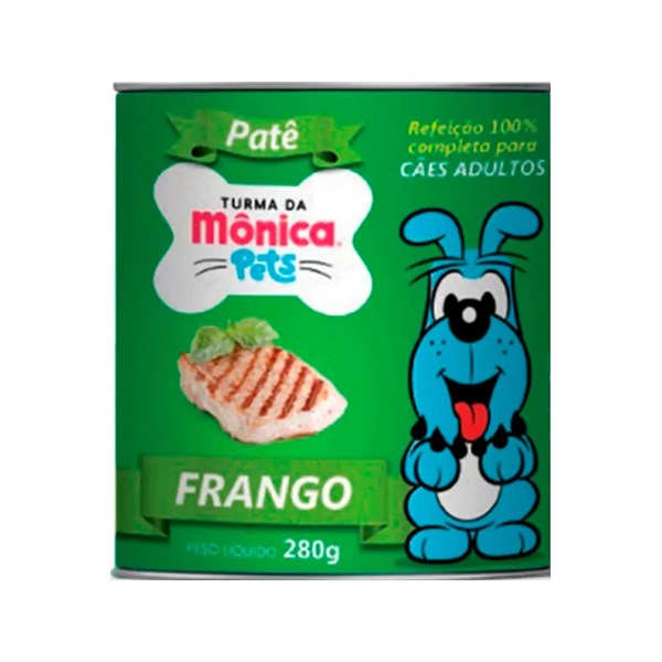 Ração Úmida Turma da Mônica Pets para Cães Patê de Frango 280g - Turma da Mônica