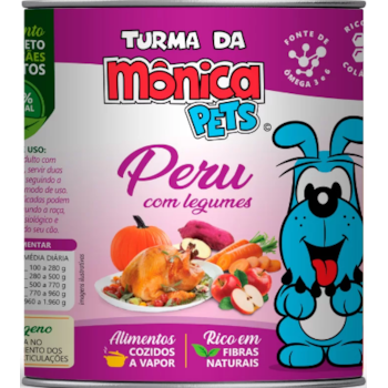 Ração Úmida Turma da Mônica Pets para Cães Peru com Legumes 280g - Turma da Mônica