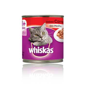Ração Whiskas Lata Carne ao Molho - Gatos Adultos Ração Whiskas Lata Carne ao Molho - Gatos Adultos