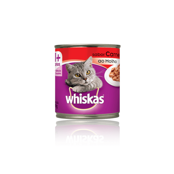Ração Whiskas Lata Carne ao Molho - Gatos Adultos Ração Whiskas Lata Carne ao Molho - Gatos Adultos
