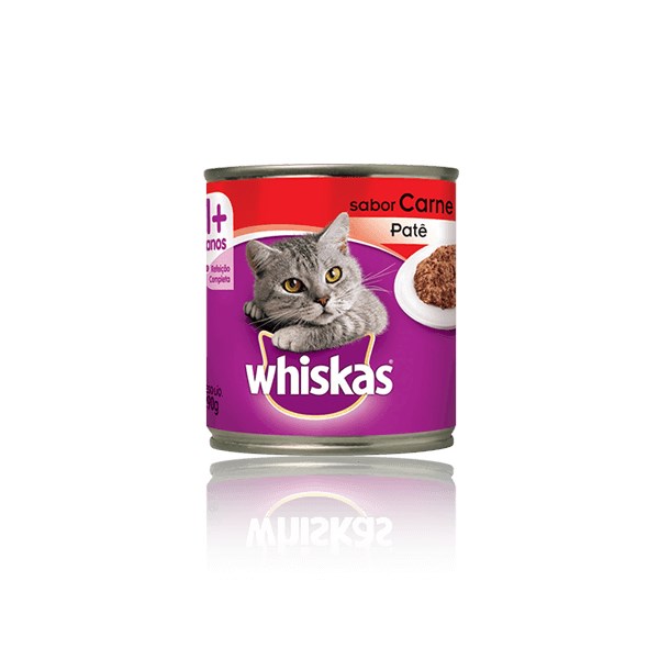 Ração Whiskas Lata Patê de Carne - Gatos Adultos