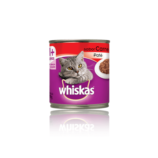 Ração Whiskas Lata Patê de Carne - Gatos Adultos