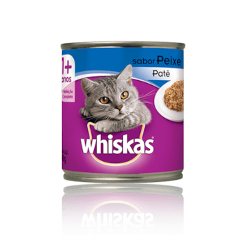 Ração Whiskas Lata Patê de Peixe - Gatos Adultos Ração Whiskas Lata Patê de Peixe - Gatos Adultos
