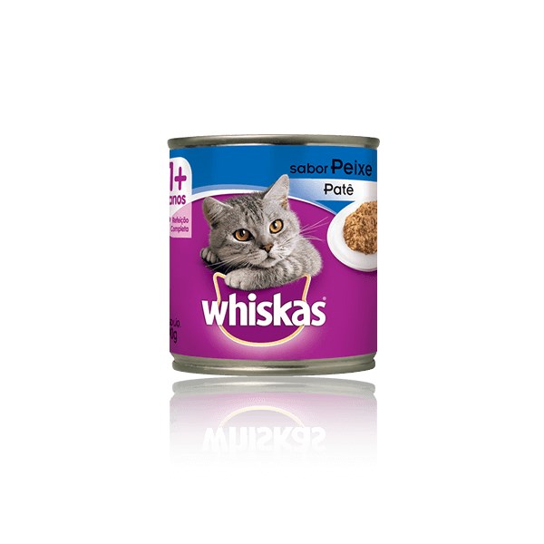 Ração Whiskas Lata Patê de Peixe - Gatos Adultos