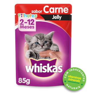 Ração Whiskas Sachê Carne Jelly - Gatos Filhotes Ração Whiskas Sachê Carne Jelly - Gatos Filhotes