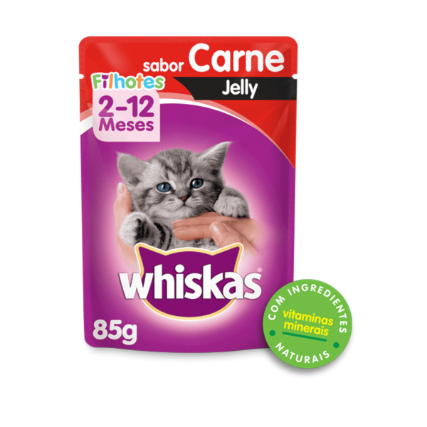 Ração Whiskas Sachê Carne Jelly - Gatos Filhotes Ração Whiskas Sachê Carne Jelly - Gatos Filhotes