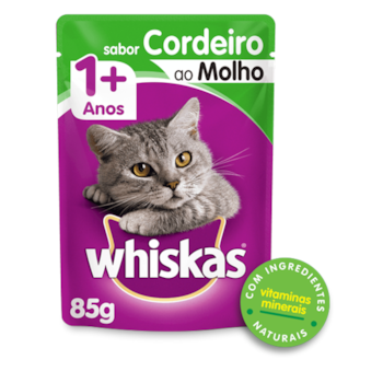 Ração Whiskas Sachê Cordeiro ao Molho - Gatos Adultos Ração Whiskas Sachê Cordeiro ao Molho - Gatos Adultos