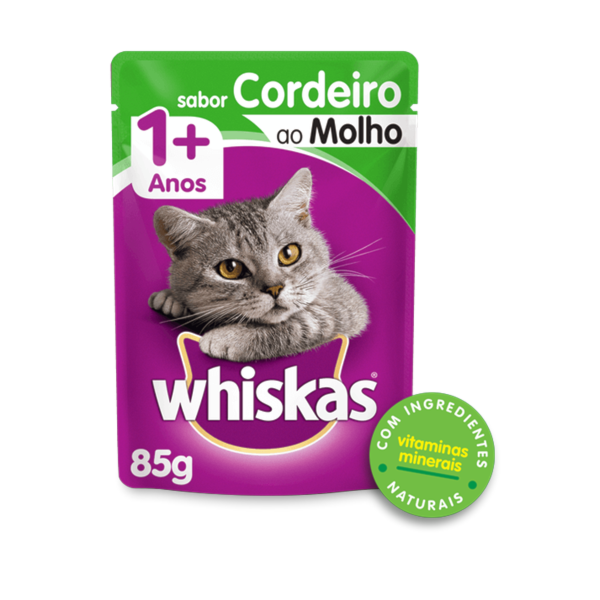 Ração Whiskas Sachê Cordeiro ao Molho - Gatos Adultos Ração Whiskas Sachê Cordeiro ao Molho - Gatos Adultos