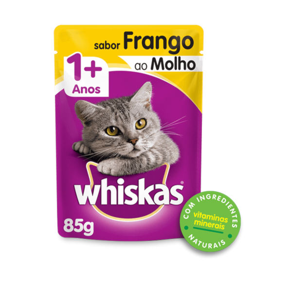 Ração Whiskas Sachê Frango ao Molho - Gatos Adultos Ração Whiskas Sachê Frango ao Molho - Gatos Adultos