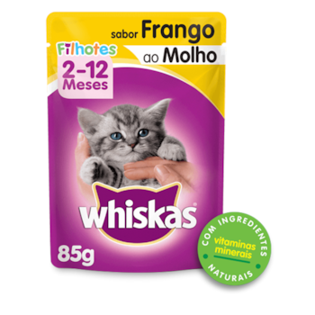 Ração Whiskas Sachê Frango ao Molho - Gatos Filhotes