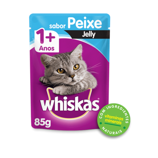 Ração Whiskas Sachê Peixe Jelly - Gatos Adultos Ração Whiskas Sachê Peixe Jelly - Gatos Adultos