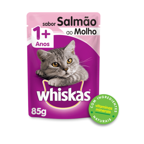 Ração Whiskas Sachê Salmão ao Molho - Gatos Adultos Ração Whiskas Sachê Salmão ao Molho - Gatos Adultos
