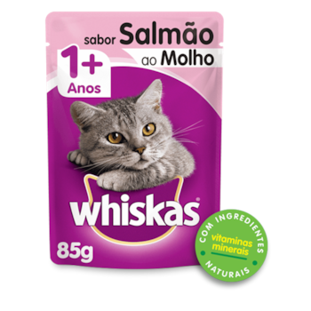 Ração Whiskas Sachê Salmão ao Molho - Gatos Adultos Ração Whiskas Sachê Salmão ao Molho - Gatos Adultos