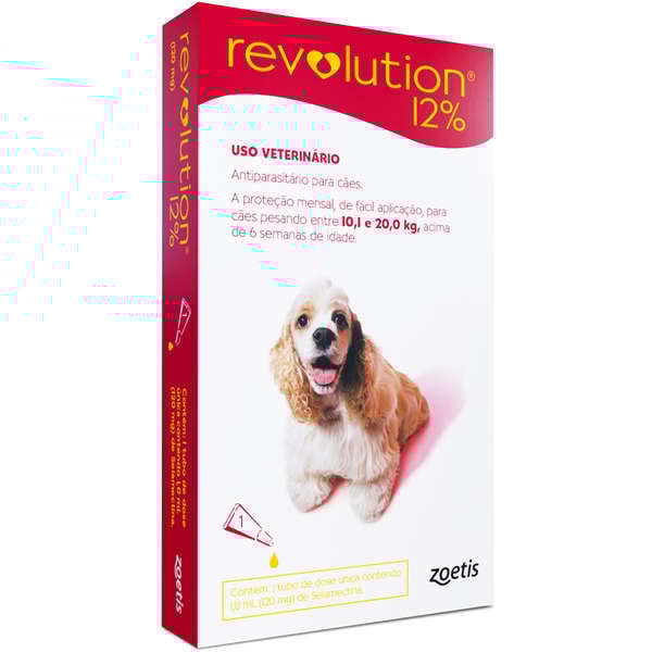 Revolution Cão 10 a 20kg Unidade - Zoetis Revolution Cão 10 a 20kg Unidade - Zoetis