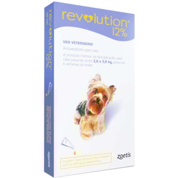 Revolution Cão 2,6 a 5kg Unidade - Zoetis Revolution Cão 2,6 a 5kg Unidade - Zoetis