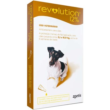 Revolution Cão 5,1 a 10kg Unidade - Zoetis