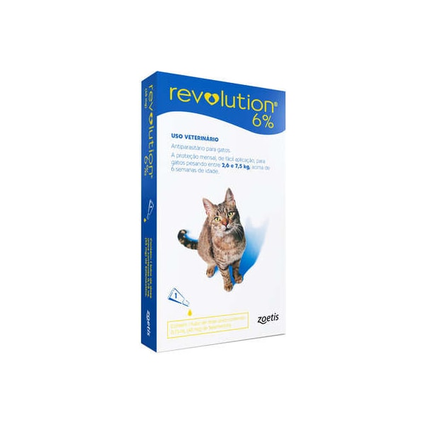 Revolution Gato 2,6 a 7,5kg Unidade - Zoetis Revolution Gato 2,6 a 7,5kg Unidade - Zoetis