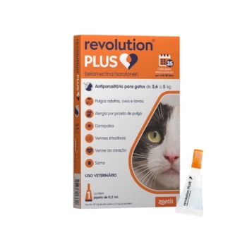 Revolution Plus gatos 2,6 a 5KG - 0,50ml - Zoetis