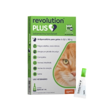 Revolution Plus gatos 5,1 a 10 KG - 1ml - Zoetis