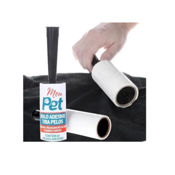 Rolo Adesivo Tira Pelos Lavável - Meu Pet Rolo Adesivo Tira Pelos Lavável - Meu Pet