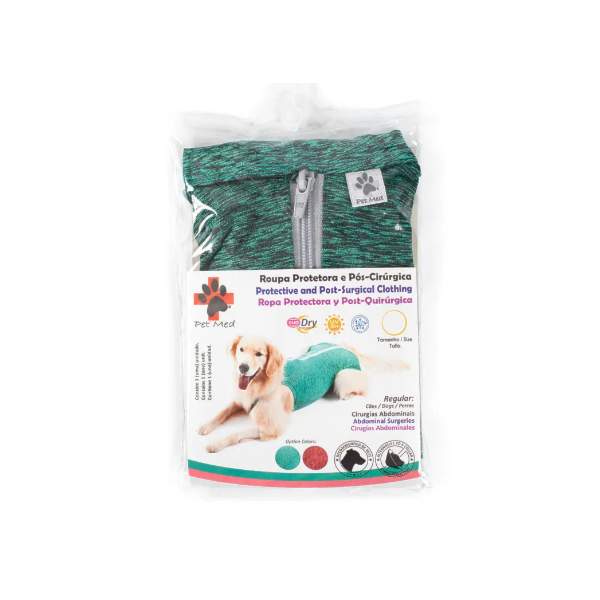 Roupa Protetora e Pós Cirúrgica Dry Verde - Pet Med Roupa Protetora e Pós Cirúrgica Dry Verde - Pet Med
