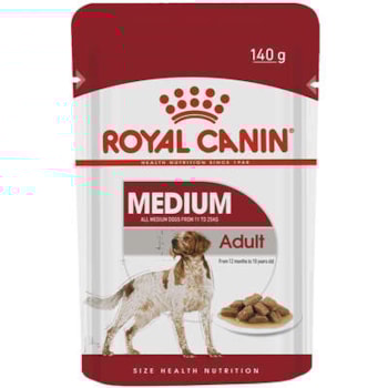 Royal Canin Cães Medium Adultos Sachê 140g - Royal Canin Royal Canin Cães Medium Adultos Sachê 140g - Royal Canin