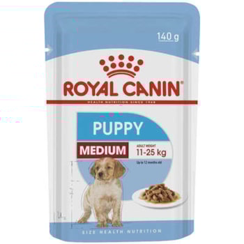 Royal Canin Cães Medium Puppy/Filhotes Sachê 140g - Royal Canin Royal Canin Cães Medium Puppy/Filhotes Sachê 140g - Royal Canin