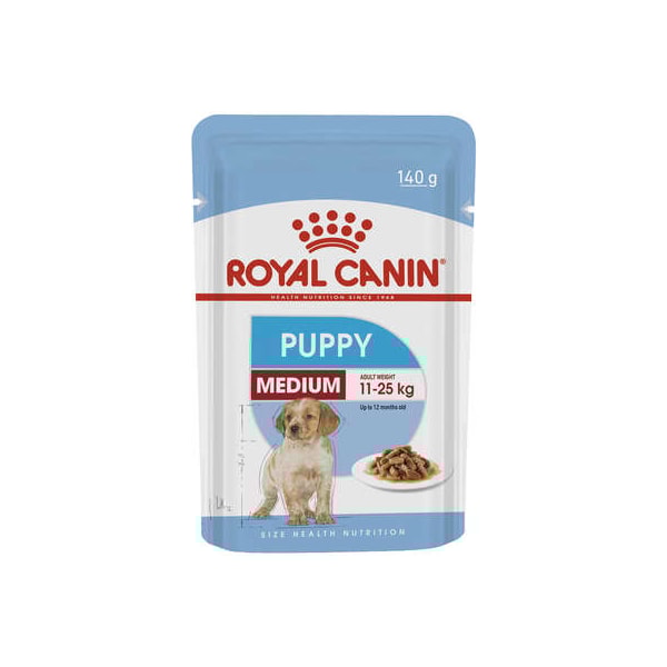 Royal Canin Cães Medium Puppy/Filhotes Sachê 140g - Royal Canin Royal Canin Cães Medium Puppy/Filhotes Sachê 140g - Royal Canin