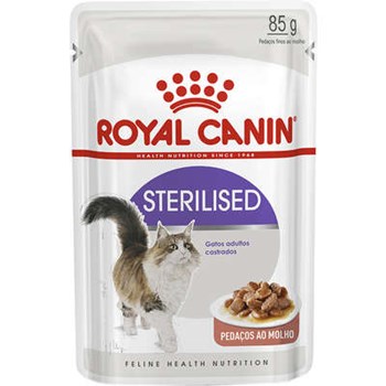 Royal Canin Gatos Sterilised/Castrados Sachê Pedaços ao Molho 85g - Royal Canin