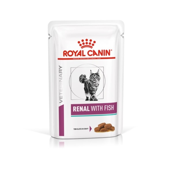 Royal Canin Sachê Veterinary Diet Renal com Peixe para Gatos - 85 g