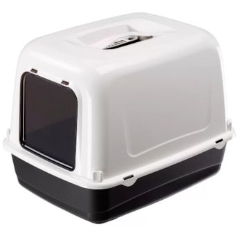 Sanitário Clear Cat 10 Preto - Ferplast Sanitário Clear Cat 10 Preto - Ferplast