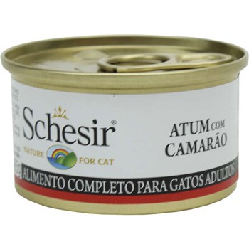 Schesir Cat Adulto Atum/Camarão Lata 85g