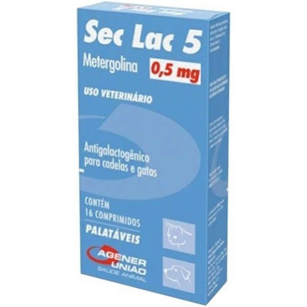 Sec Lac 5 com 16 Comprimdos 0,5mg - Agener União Sec Lac 5 com 16 Comprimdos 0,5mg - Agener União