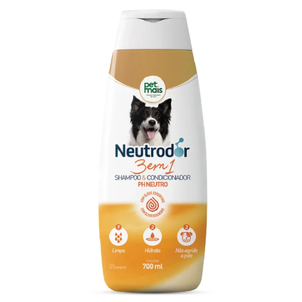 Shampoo e Condicionador 3 em 1 pH Neutro Neutrodor Petmais - 700 ml