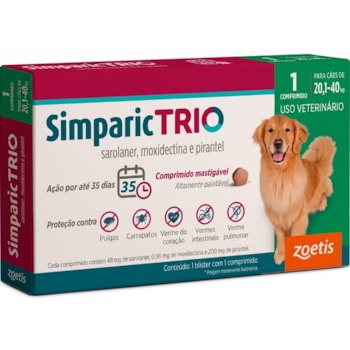 Simparic Trio 20 a 40KG - 48mg - Zoetis