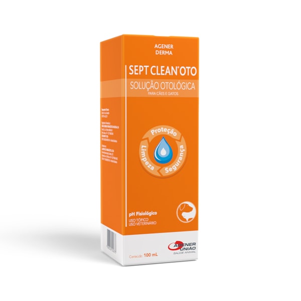 Solução Otológica Agener Sept Clean Oto para Cães e Gatos 100ML