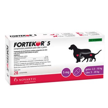 Suplemento Cardiaco Fortekor Flavour 5mg Cães e Gatos