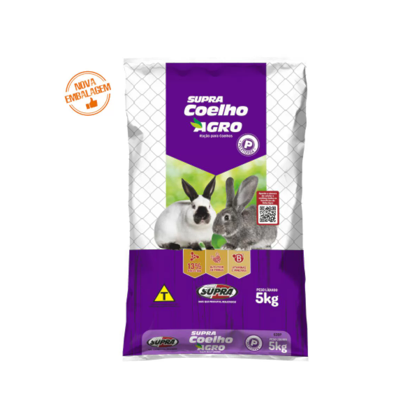 Supra - Ração para Coelhos AGRO 5kg Supra - Ração para Coelhos AGRO 5kg