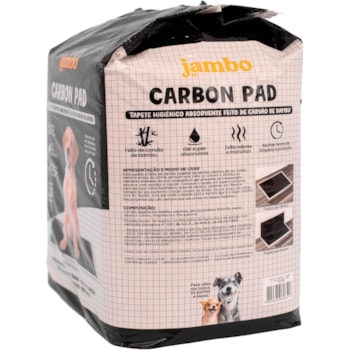 Tapete Higiênico Jambo Carbon Pad Para Cacachorro 30 Unidades