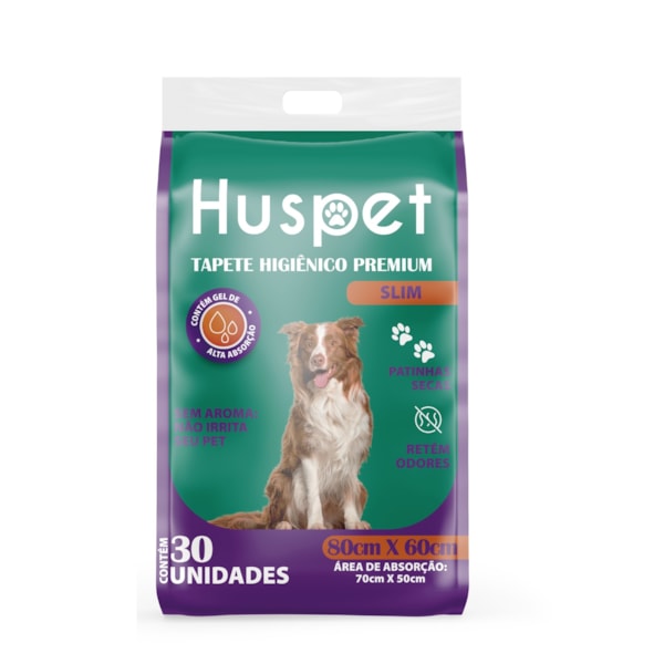 Tapetes Higiênicos Premium 30unidades 80x60 - Huspet Tapetes Higiênicos Premium 30unidades 80x60 - Huspet