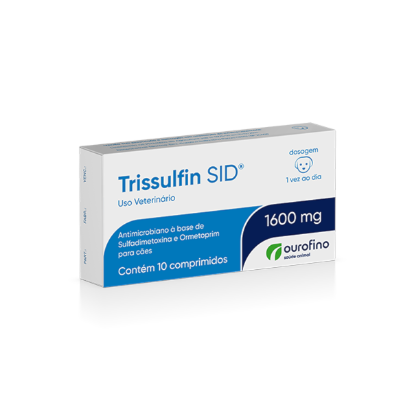 Trissulfin Sid 1600mg 5 comprimidos - Ouro Fino Trissulfin Sid 1600mg 5 comprimidos - Ouro Fino