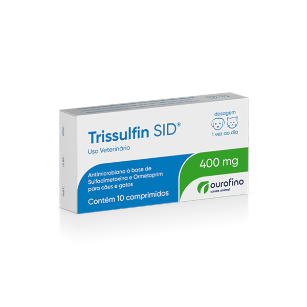 Trissulfin Sid 400mg 10 comprimidos - Ouro Fino Trissulfin Sid 400mg 10 comprimidos - Ouro Fino