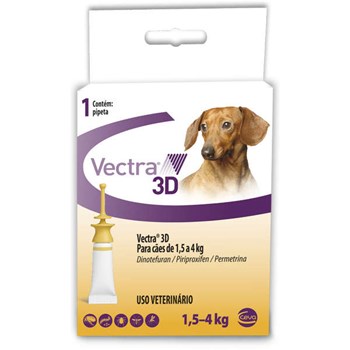 Vectra 3D Cães 1,5-4kg - Ceva