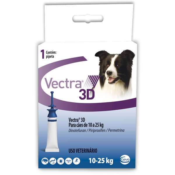 Vectra 3D Cães 10-25kg - Ceva