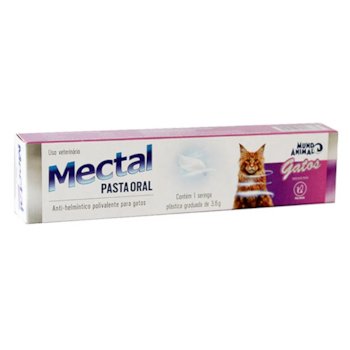 Vermífugo Mectal Pasta Gatos 3,6g - Mundo Animal Vermífugo Mectal Pasta Gatos 3,6g - Mundo Animal
