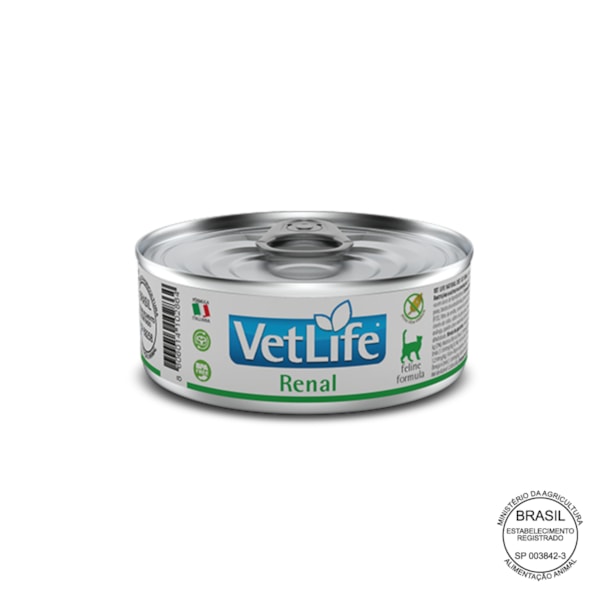Vet Life Renal para Gatos Adultos de Todas as Raças 85g Vet Life Renal para Gatos Adultos de Todas as Raças 85g