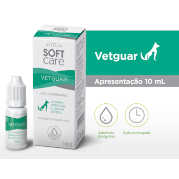 Vetguar Lágrima Artificial Elástica Estéril 10ml - Soft Care Vetguar Lágrima Artificial Elástica Estéril 10ml - Soft Care