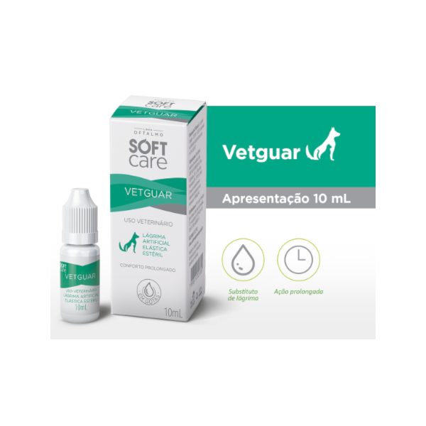 Vetguar Lágrima Artificial Elástica Estéril 10ml - Soft Care Vetguar Lágrima Artificial Elástica Estéril 10ml - Soft Care